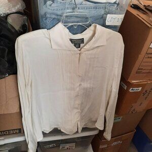 NEW Tag ! Vintage Impressions Millennium Edition Women Blouse Ivory Size L